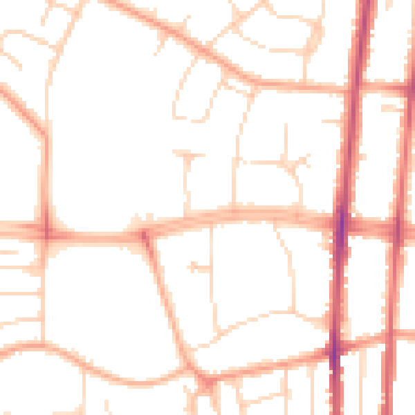 Daytime road noise heatmap for SS0 0BH
