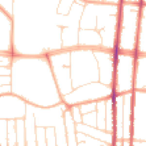 Daytime road noise heatmap for SS0 0BU