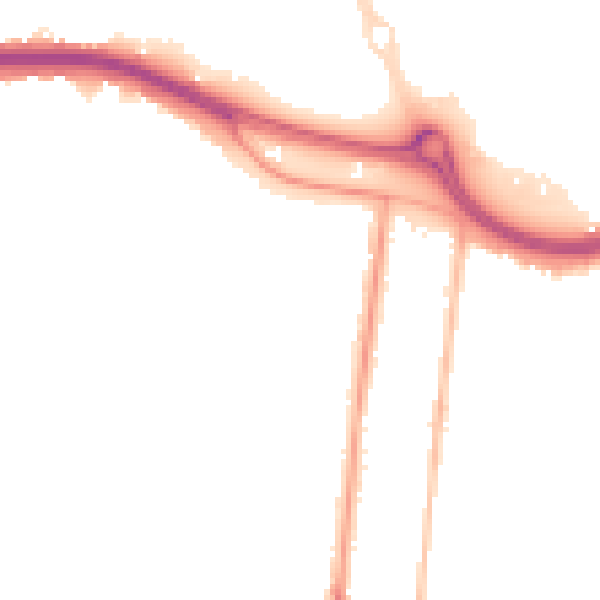 Night-time road noise heatmap for SS0 0DW