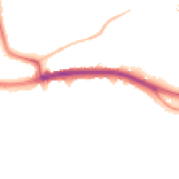 Night-time road noise heatmap for SS0 0HQ