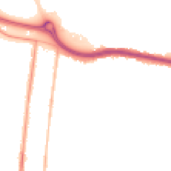 Night-time road noise heatmap for SS0 0NQ