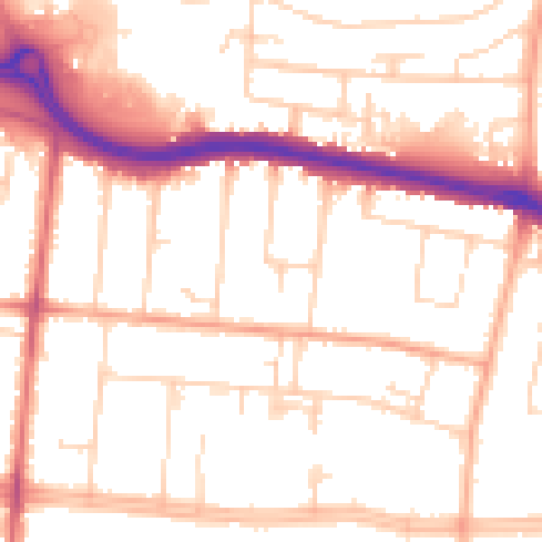 Daytime road noise heatmap for SS0 0NY