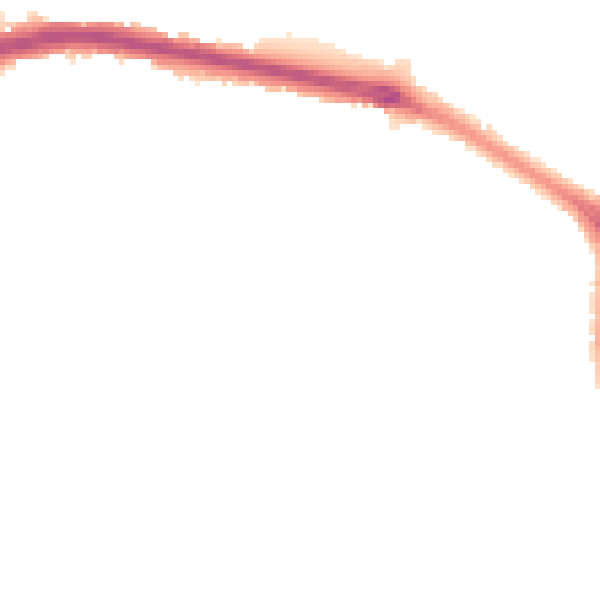 Night-time road noise heatmap for SS0 0QP