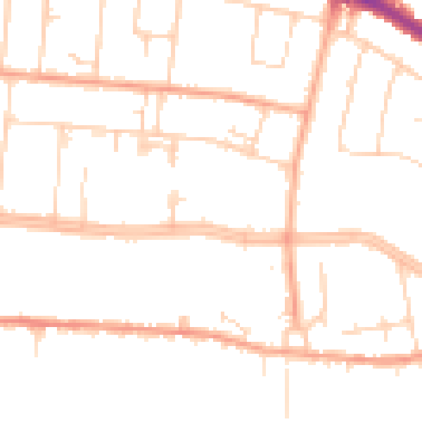 Daytime road noise heatmap for SS0 0RZ