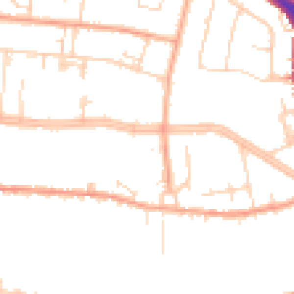 Daytime road noise heatmap for SS0 0TA