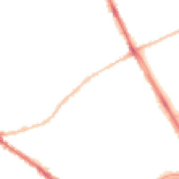 Night-time road noise heatmap for SS0 7AE