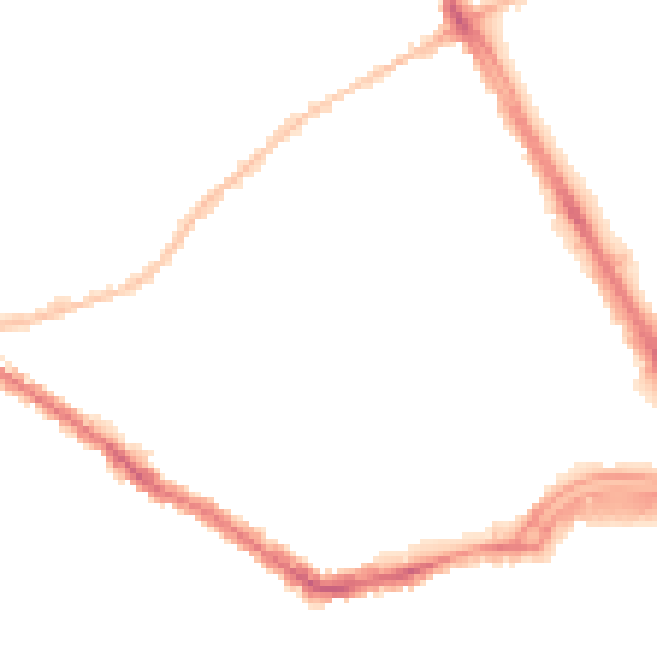 Night-time road noise heatmap for SS0 7AQ