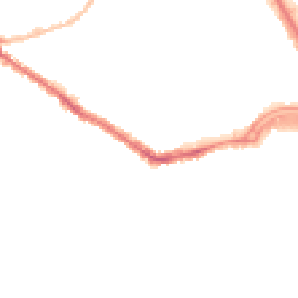 Night-time road noise heatmap for SS0 7BP