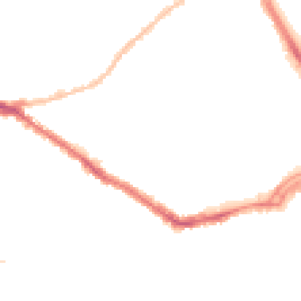 Night-time road noise heatmap for SS0 7DL