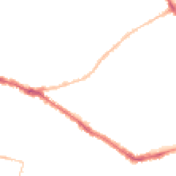 Night-time road noise heatmap for SS0 7DU