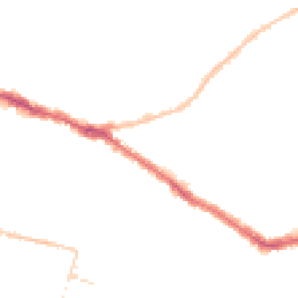 Night-time road noise heatmap for SS0 7DX