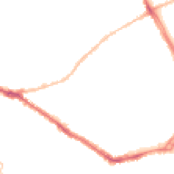 Night-time road noise heatmap for SS0 7EA