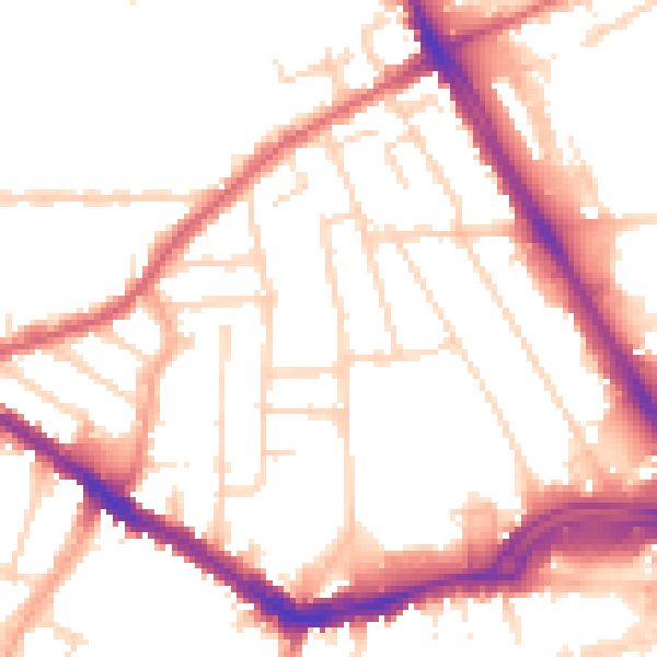 Daytime road noise heatmap for SS0 7FL