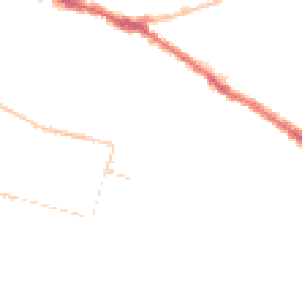 Night-time road noise heatmap for SS0 7HG