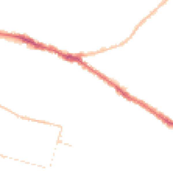 Night-time road noise heatmap for SS0 7HL