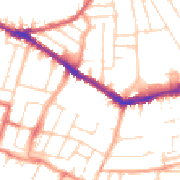 Daytime road noise heatmap for SS0 7JN
