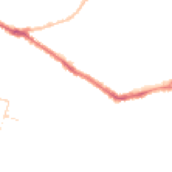 Night-time road noise heatmap for SS0 7JN