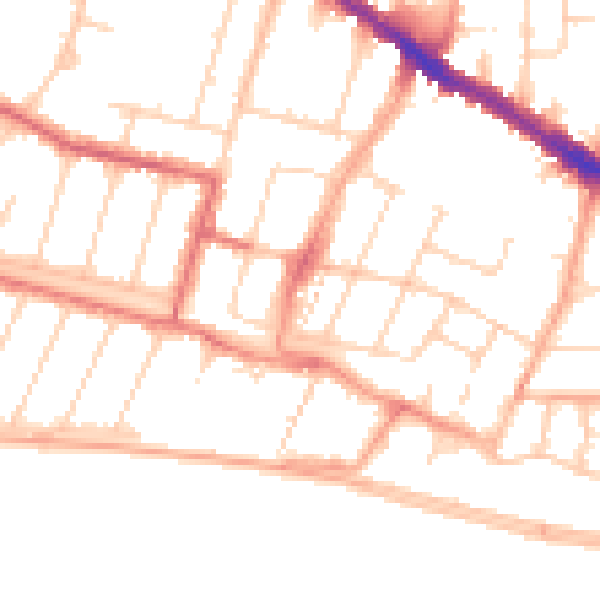 Daytime road noise heatmap for SS0 7LX