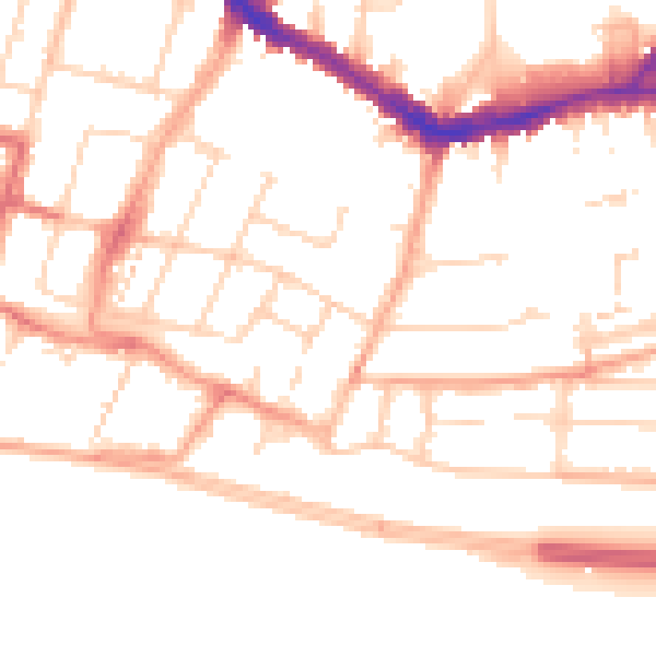 Daytime road noise heatmap for SS0 7NP