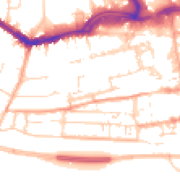 Daytime road noise heatmap for SS0 7PB