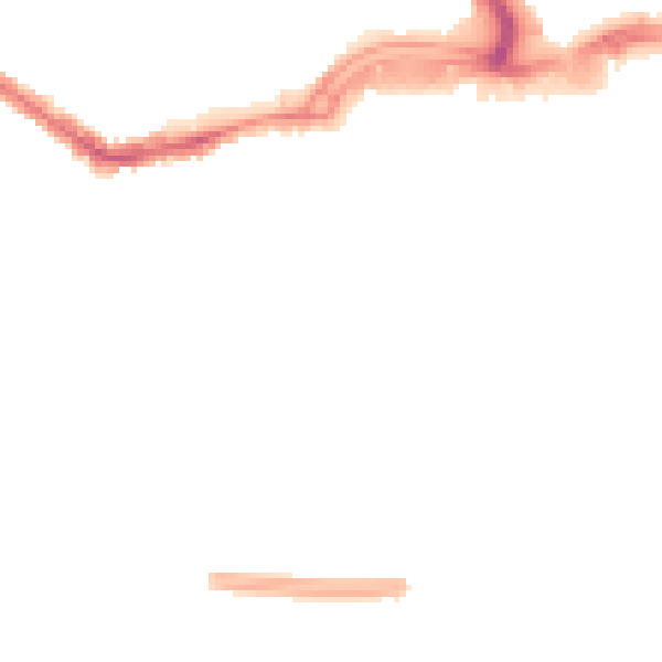 Night-time road noise heatmap for SS0 7PB