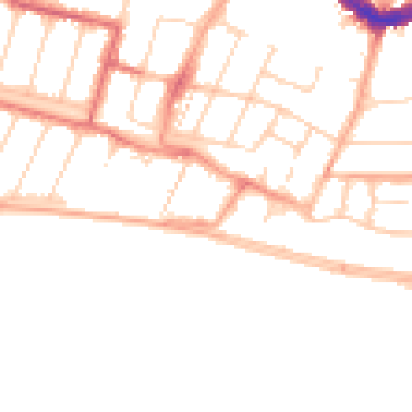 Daytime road noise heatmap for SS0 7RP