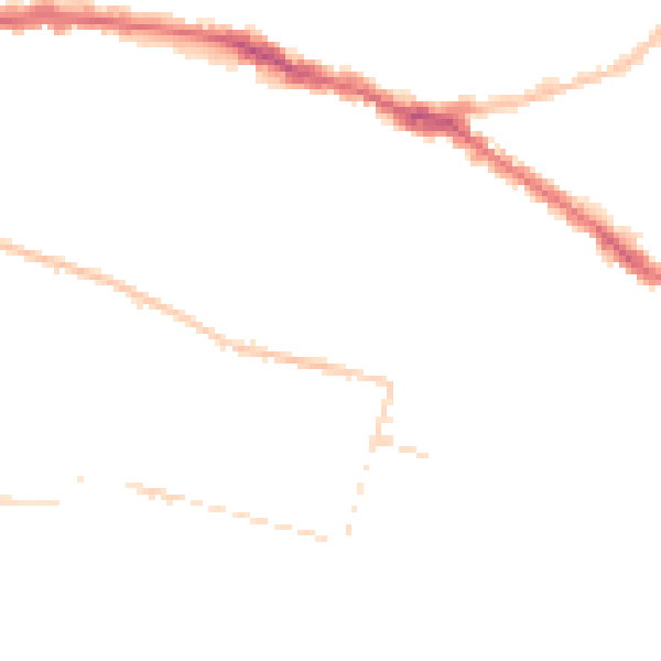 Night-time road noise heatmap for SS0 8AD