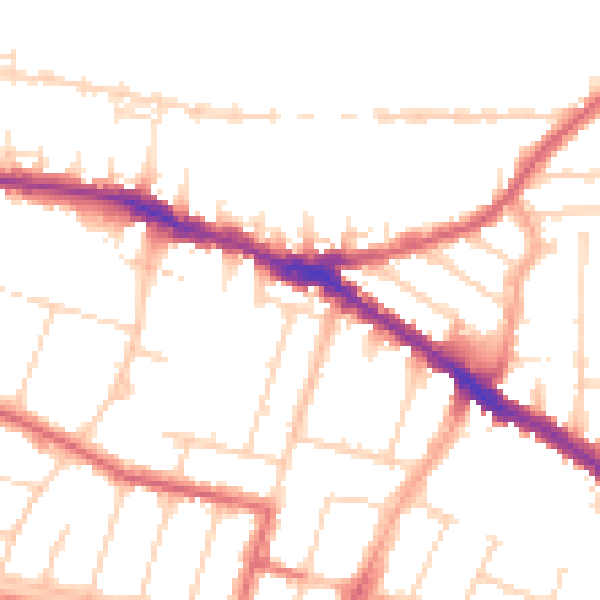 Daytime road noise heatmap for SS0 8AH