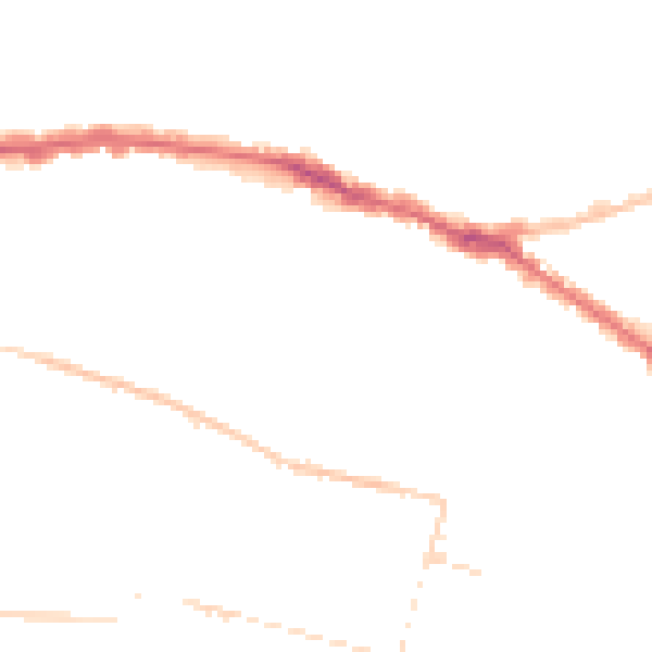 Night-time road noise heatmap for SS0 8AT