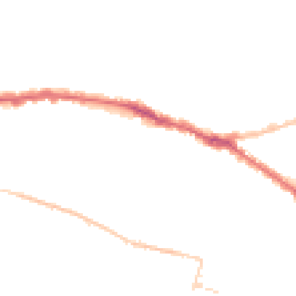 Night-time road noise heatmap for SS0 8BA