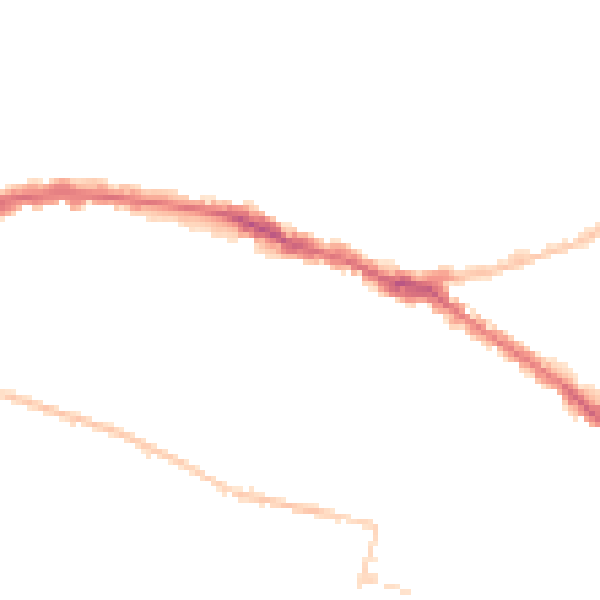 Night-time road noise heatmap for SS0 8BB