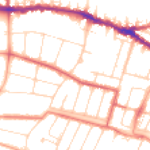 Daytime road noise heatmap for SS0 8BH