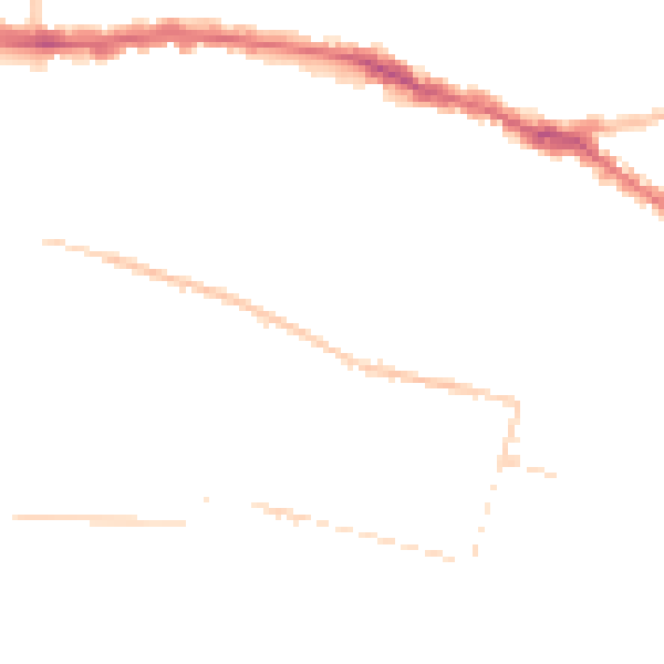 Night-time road noise heatmap for SS0 8BH