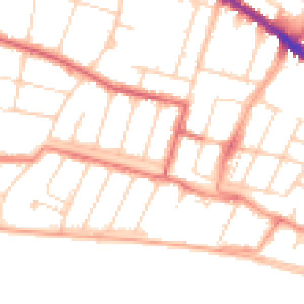 Daytime road noise heatmap for SS0 8BS