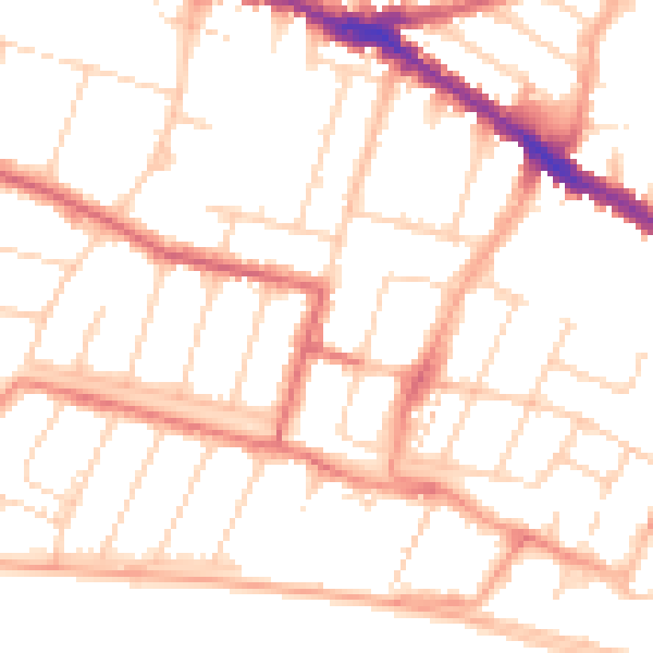 Daytime road noise heatmap for SS0 8BU