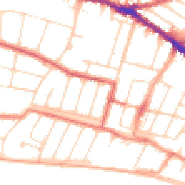 Daytime road noise heatmap for SS0 8DF