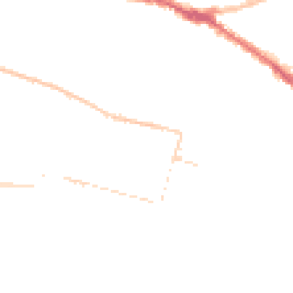 Night-time road noise heatmap for SS0 8DF