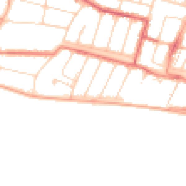 Daytime road noise heatmap for SS0 8EE