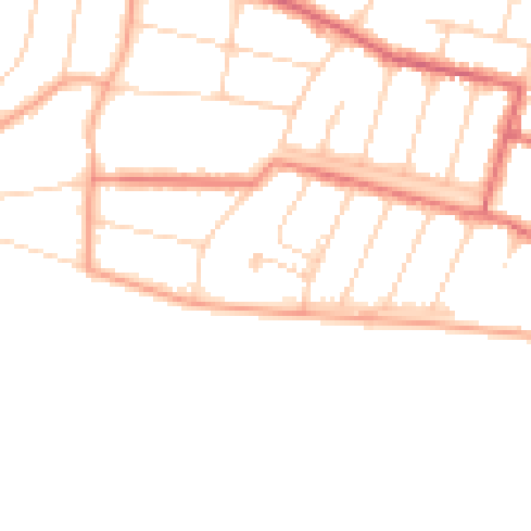 Daytime road noise heatmap for SS0 8EW