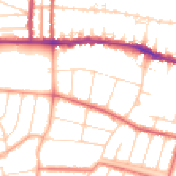 Daytime road noise heatmap for SS0 8LS