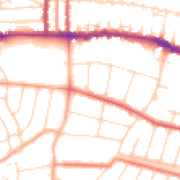 Daytime road noise heatmap for SS0 8LT