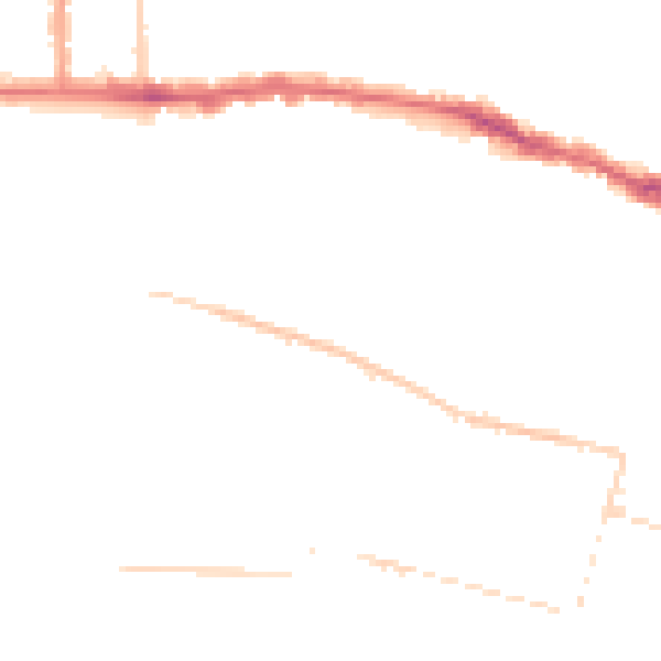 Night-time road noise heatmap for SS0 8LW