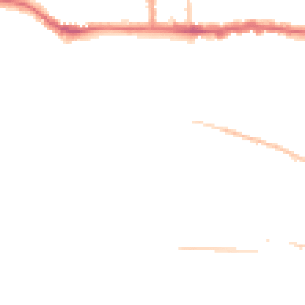 Night-time road noise heatmap for SS0 8NP