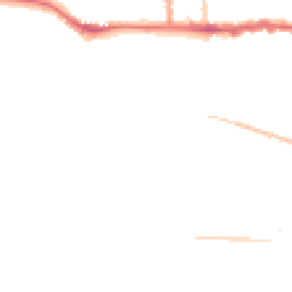 Night-time road noise heatmap for SS0 8PA