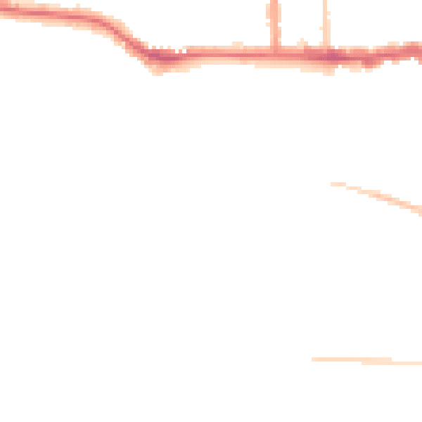 Night-time road noise heatmap for SS0 8PJ