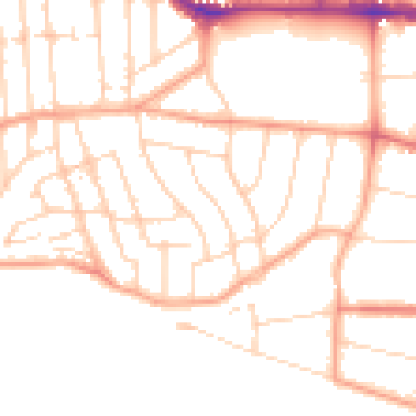 Daytime road noise heatmap for SS0 8QA