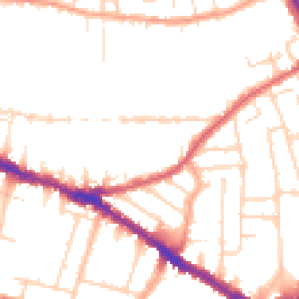 Daytime road noise heatmap for SS0 9DY