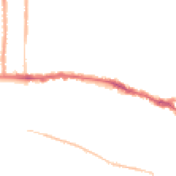 Night-time road noise heatmap for SS0 9HT