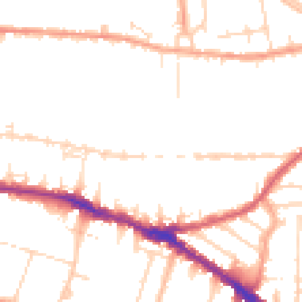 Daytime road noise heatmap for SS0 9JF