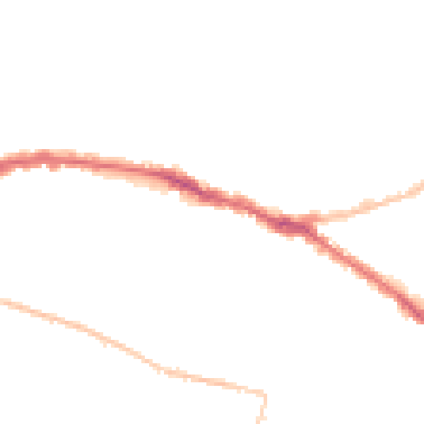 Night-time road noise heatmap for SS0 9LL